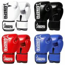 GINGPAI Boxing Gloves For Adults Men Women Muay Thai Sanda Combat Training Fitness Club Gym Universal For Beginners Students Teens - Multicolor - View 3