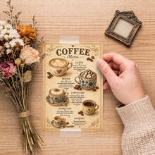 20pcs Vintage Coffee Theme Postcards - Retro Coffee & Pastry Illustration Wall Collage Set, Aesthetic Coffee Time Collection Decorative Cards, Suitable For Home Room Decor, Scrapbooking & Handmade Crafts - Multicolor - View 6
