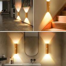 1/2 Pcs Smart LED Motion Sensor Wall Lamp, Dimmable Magnetic LED Night Light, 3 Colors Dimmable, Rechargeable Battery-Powered Wall Light, 1200mAh USB Magnetic Night Light, Suitable For Stairs, Porch, Hallway, Bathroom, Bedrooms, Cabinets, Living Room - Multicolor - View 12