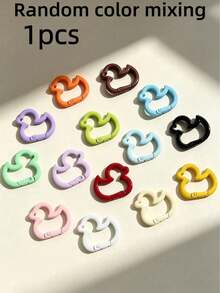 15/30/60/120 piezas Llaveros con forma de pato de colores, distribución de colores aleatoria, adecuados para manualidades, anillos de llaves y decoración de llaveros - Llavero de pato - Ver 16