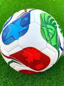 World Cup Style Training Size 5 Adult Match Seamless Bonded Football - Multicolor - View 1