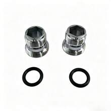 Set Adaptor Selang Taman 2 Buah, Konektor Keran Ulir Jantan M22, Termasuk 2 Cincin Segel, Sambungan Cepat Anti Bocor, Cocok Untuk Penyiraman Keran Luar Ruangan, Irigasi Halaman dan Taman, Adaptor Keran Universal - keperakan - View 4