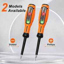 NJTY LY86D 2-In-1 Digital Voltage Tester Screwdriver, 12-250V AC Electrical Test Pen With LCD Display, Red/Green Dual-Color Indicator, LED Light, Circuit Breakpoint Detection, Ergonomic Rubber Grip - Multicolor - View 12