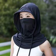 Summer Full Face Mask And Neck Guard, Multi-Functional Detachable Balaclava Mask - Windproof And Breathable Full Face Protection, Suitable For Cycling, Motorcycle Riding And Outdoor Activities. - Black - View 7