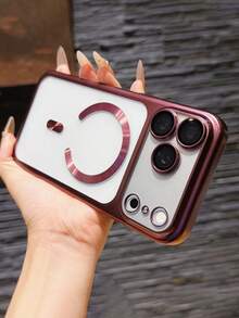 Luxury Matte Translucent Magnetic Phone Case Compatible With IPhone 18 Pro Max 17ProMax 17Pro 17Air 17 Pro Max 16 15 14 13 Pro Max Cases For Magnetic Wireless Charging Shockproof Back Cover - Cherry Red - View 4