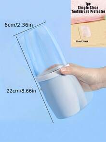 Fashionable Couple Creative Toothbrush & Mouthwash Cup Set With Lid And Slot, Hard Portable Travel Toothbrush Holder, Travel Essential - Multicolor - View 11