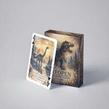 YFOPEN Dinosaur Themed Paper Playing Cards, Featuring Tyrannosaurus Rex, Pterosaur And Other Prehistoric Dinosaur Patterns, Retro Style Tabletop Card Game Suitable For Gathering With Friends - Multicolor - View 19