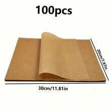 50/100 Sheets Pre-Cut Non-Stick Baking Parchment Paper, Multi-Purpose Disposable Baking Mats, Suitable For Air Fryer, Grilling, Steaming And Oven Cooking, Fits Most Baking Pans, Home Kitchen Baking Tools - Multicolor - View 12