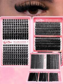 Limete Eyelash 5 Types Of Hair Styles For Different Eye Makeup Layers, 576 Clusters Large Capacity Segmented False Eyelash Book, Includes T50+40D+60D+80D And Other Natural And Fluffy Hair Styles, 8-16MM Mixed Length D-Curl, Long And Short Clusters Freely Arranged, From Clear And Long, Natural Curl To Full And Voluminous, Suitable For Creating Fairy, Cat Eye, Sweet And Exquisite Dense Makeup Effects - D - View 11