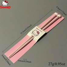 1 Pair Of Sanrio Hello Kitty, Yugui Dog, And Melody Chopsticks - Cute Anime Tableware Suitable For Daily Use And Collection, Iconic Dining (Holiday Gift) - View 8