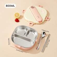 Stainless Steel Bento Box Adult, Microwavable Lunch Containers With Lids, Leak-Proof Bento Snack Box With Soup Container And Utensils, Metal Lunch Box Set With Lunch Bag For School Office, Travel Food Containers - Multicolor - View 20