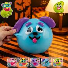 1pc Funny Dog Head Squishy Toy, Soft Rubber Squeeze Stress Relief Toy, Soft Slow Rebound Stress Relief, Anxiety Relief, Fingertip Toy, Stress Relief Toy, Easter Gift, Halloween Gift, Christmas Gift, Party Gift, Squishy, Squishy Toys, Squishy Stress Toy, Dumpling Squishy - Multicolor - View 6