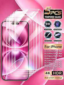 5片裝 全螢幕高畫質鋼化玻璃螢幕保護貼，相容 iPhone 7/8/7 Plus/8 Plus/XR/11/12/12 Pro/13/14/13 Pro/14 Pro/15/15 Pro/12 Mini/13 Mini/X/XS/11 Pro/Xsmax/11 Pro Max/12 Pro Max/13 Pro Max/14 Plus/14 Pro Max/15 Plus/15 Pro Max/16/16 Plus/16 Pro/16 Pro Max/16 E/17 E/17 Air/17 Pro/17 Pro Max/18 Pro/18 Pro Max - 無色 - 查看 40