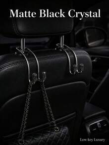 Luxury Rhinestone Car Headrest Hook, Crystal Shiny Metal Car Seat Back Hook, Universal Multi-Function Car Rear Seat Storage Hook, Suitable For Handbags, Shopping Bags, Umbrellas, Universal Fit For SUV And Sedan - A - View 6