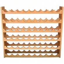 Cava de Madera de Pino para 54 Botellas de Vino - Mueble Elegante y Resistente con Diseño Moderno Color Aile - Ver 1