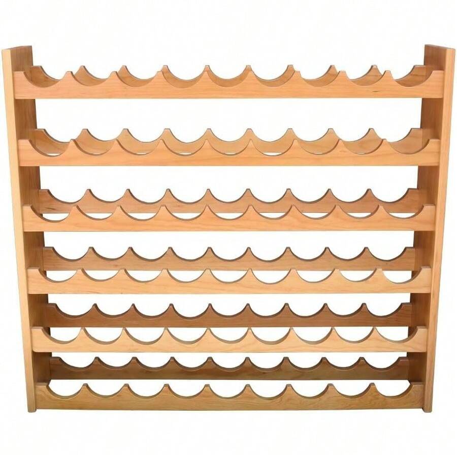 Cava de Madera de Pino para 54 Botellas de Vino - Mueble Elegante y Resistente con Diseño Moderno Color Aile - Ver 1