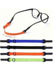 2/4pcs Colorful Sports Glasses Lanyard, Adjustable Anti-Slip Glasses Chain, Elastic Eyewear Accessories Set - Multicolor - View 10
