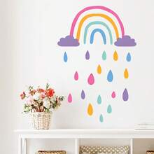 1set Rainbow Pattern Wall Sticker, Colorful Raindrop Self-Adhesive Paper, Suitable For Home Decoration, Room Decoration, Wall Decoration, PVC Waterproof Material, Removable - Self-adhesive - View 6