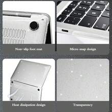 Gillter Crystal Plastic Laptop Case For Macbook Neo 13 A18 Pro A3404, Protective Cover Shortcut Key Sticker For MacBook Air M2 M3 M4 13.6 Inch, Hard Shell For Air 15 2023-2026, For MacBook Pro 13.3 2020, Pro14 M5 Pro Max, 16.2 M1 Shiny Case - View 7
