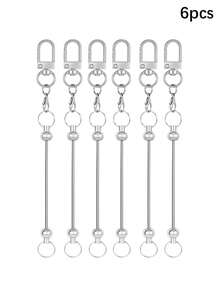 18pcs Women's Key Rings, Key Chains With Rotating Swivel Clasp And Lobster Claw Connector, Used For Key Ring Key Chain Bar Accessories, Beaded Key Rings, Connecting Rods, Handmade DIY Beaded Key Chains - Keychain Accessory Set - View 16