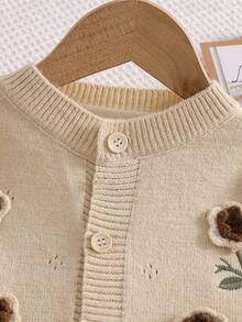 Girls' Sweater Set, Young Girl Back To School Long Sleeve Heart Knit 2 Pieces - Multicolor - View 5