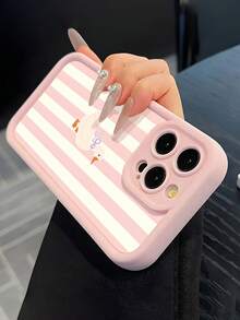 1件條紋鴨子圖案全包覆TPU防震手機殼，適用於Apple 17 16 15 14 13 12 11 Pro Max - 彩色 - 查看 4