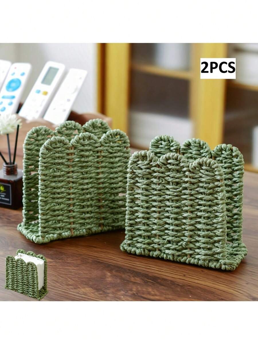 Wavy Edge Napkin Holder, Suitable For Dining Table Home Farmhouse Decor, Standing Paper Towel Dispenser, Suitable For Restaurant Kitchen Countertop - Multicolor - View 1