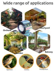 1pc Laser Reflective Bird Repellent Tape, Shiny Bird Deterrent Ribbon, Waterproof Bird Repellent Strip For Yard, Farm, Orchard, Repels , Sparrows, Pigeons, Wild Ducks, Geese, Outdoor Pest Control Bird Repellent Tape - A - View 10