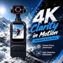 Rotating Action Camera With Anti-Shake Function, Outdoor Cycling Video Recorder, High Definition Handheld Video Camera - Multicolor - View 2