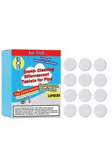 JUE-FISH Pipe Cleaning Effervescent Tablets Toilet Toilet Bowl Kitchen Sink Dissolve Grease Clean Fresh - Solid State - View 10
