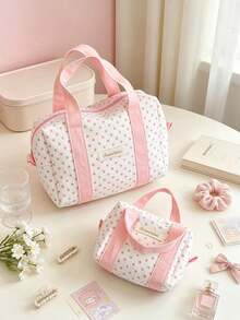 Wave Point Handheld Makeup Bag Large Capacity Portable Toilet Bag With Handheld Makeup Bag Suitable For Daily/Business Travel/Vacation - Multicolor - View 8