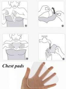 Chest Silicone Patches Enhance Skin Elasticity; Facial Patches Are Suitable For Women; Portable Skincare Tools Leave Skin Smooth And Tender. - Clear - View 5