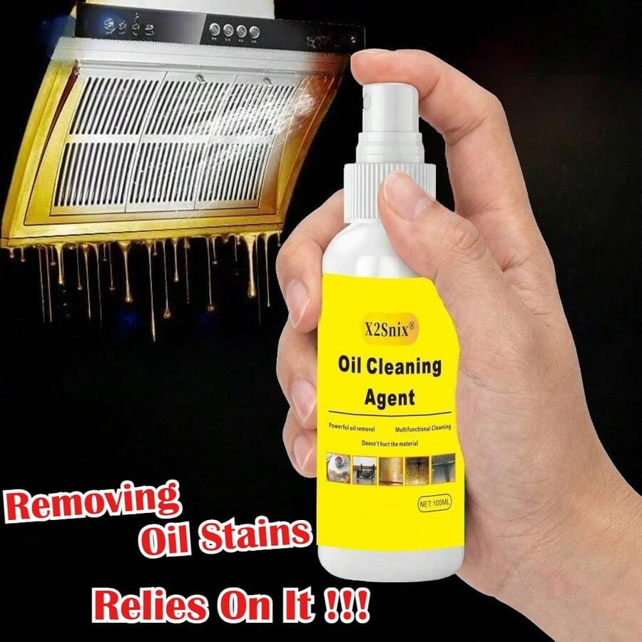 [Oil Remover For Kitchen] Professional Grease Remover For Range Hoods, Suitable For Ovens, Microwaves, Stoves, Wall, Floor And Countertops - On Metal Surfaces, Easy To Use
