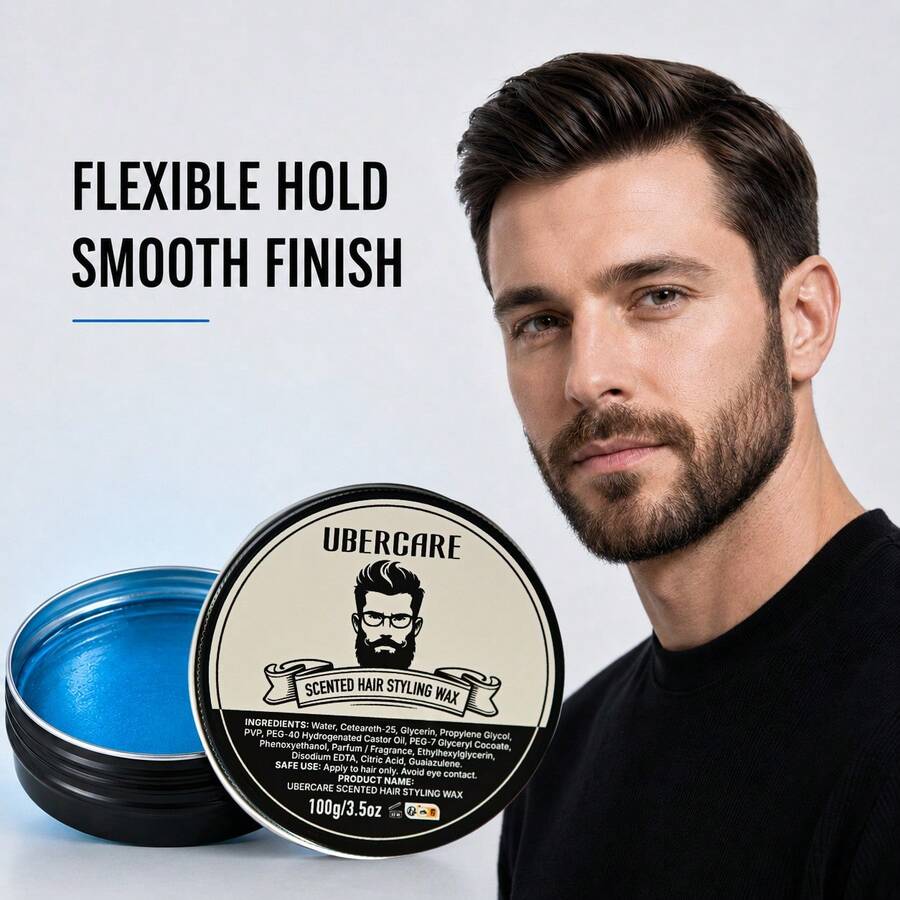 Men's Hair Styling Wax, Water-Based Hair Wax With Flexible Hold And Smooth Finish, Easy To Apply And Restyle For Slick Back, Side Part And Textured Hairstyles, - Hair Styling Wax - View 1