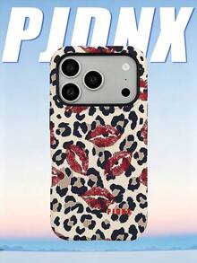 GIIPPA 1pc Leopard Print Red Lips Pattern Design, Phone 17 Pro Max Phone Case, Compatible With Phone 16 Pro Max, 15 Pro Max, 14 Pro Max, Korean Style High-End Fashion Fun Phone Case, Suitable For 11/12/13/14/15/16 Pro Max Plus, Elegant Design For Men And Women, Perfect Gift For Girlfriend On Christmas, Valentine's Day, Easter, Wedding Season And Birthday! - Multicolor 1 - View 3