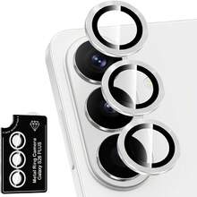 فيلم حماية عدسة بنمط CD Eye، متوافق مع Galaxy S26/S26 Plus/S26 Ultra/S25 FE/25 Edge/A07/A17/A26/A36/A56/A57/A37، فيلم حماية عدسة الكاميرا، ملصق حماية العدسة، وسادة حماية العدسة، حماية كاملة عالية الدقة، زجاج مقسى مقاوم للخدش ومقاوم للتآكل، لاصق خالي من الفقاعات، صور واضحة، ديكور عصري، سهل التركيب، متين، أنيق وجميل، مقاوم للماء، مقاوم للسقوط، مقاوم للخدش - فضي - مشاهدة 16