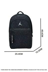 Jordan 25.4*15.2*40.6厘米男女通用背包，大容量运动/旅行/书包 - 多彩色/正黑色 - 查看 3