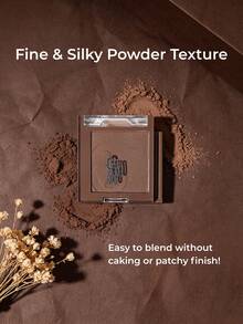 GUOXIAONIU Matte Taupe Monochromatic Eyeshadow Powder, Multi-Use Nose Contour And Soft Eyeliner, Waterproof, Sweat-Resistant, Long-Lasting, Easy To Blend, Suitable For All Skin Tones - #Taupe - View 5