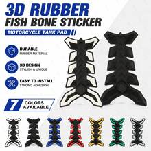 3D Rubber Gasoline Fuel Tank Pad Protector Universal Motorcycle Fuel Tank Sticker Fishbone - Fuel Tank Sticker - View 1