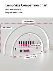 مصباح أظافر على شكل هلال 15.74"/22.44" باللون الأبيض/الوردي، مصباح مكتبي بقابس USB وزر، مناسب لإضاءة ملء الأظافر، طاولة الزينة، طاولة الحرف اليدوية، طاولة السرير الجانبية، ضوء أبيض بلون موحد - الضوء الابيض - مشاهدة 6