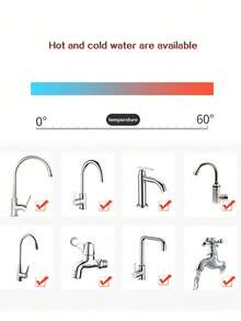 1/3pcs Flexible Extendable Faucet Water Purifier, Anti-Splash Water Spray, Household Tap Water Impurity Filter, Water-Saving Connector - Multicolor - View 8