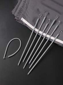 1pc Spring-Loaded Flexible Drawstring Replacement Tool | 2-In-1 Elastic Band Threader, Suitable For Pants, Sweatshirts And Skirts | Home Essential Kit, Includes Waistband Threader, No-Sew DIY Assistant | Christmas Gift For Women (Steel Spring, Bendable Guide Head) - Multicolor - View 9