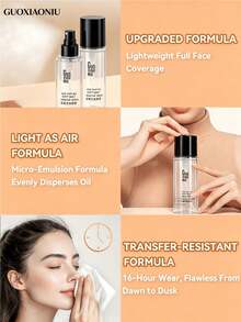 GUOXIAONIU Setting Spray, Tahan Lama 12 Jam, Tidak Luntur, Tahan Air dan Keringat, Hasil Akhir Matte, Tampilan Makeup Ringan dan Alami, Cocok untuk Semua Jenis Kulit - Baru saja ditingkatkan menjadi 65ML - View 9