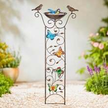 Free‑Standing Decorative Bird Bath Or Feeding Station For Wild Garden Birds - 103cm High Bird Bath Bowl & Bird Feeder - View 6