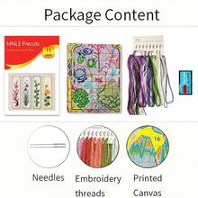Butterfly And Floral Pattern Cross Stitch Kit/Plum Blossom, Orchid, Bamboo And Chrysanthemum Bookmarks, Suitable For Adults. New Healing DIY Stress Relief Creative Gift, For Room Decoration/Hanging Decor. Unframed. - Multiple Styles - View 4