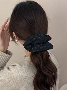 1件女款時尚16cm直徑大號毛絨保暖髮圈，適合日常配戴 - 彩色 - 查看 6