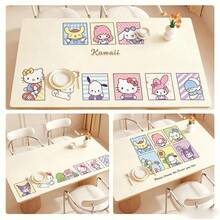 SANRIO 1PC/2PCS Random Color Cartoon Cat Extra Long Desk Mat, Fresh Light Background With Multiple Cute Cartoon Cat Illustrations, Waterproof & Wear-Resistant Material, Easy To Clean Stains, Non-Slip Bottom, Suitable For Students Daily Writing Practice, Computer Office Mouse Use, Planner Sticker Tape Collage Creation, Doodle Painting, Desk Surface Scratch Protection, Dormitory Desktop Decoration, Home Study Office Handmade DIY Universal Cute Cartoon Large Desk Pad - A-random Color - View 12