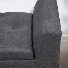 Bench With Storage Space, Upholstered Bench, Stool, Seat Chest, Can Hold Up To 130 Kg, Linen Touch Dark Grey, 116 X 44 X 58 Cm For Hallway And Living Room - A - View 8