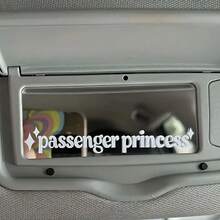 1 pieza Pegatina de pasajera princesa, Pegatina decorativa divertida para coche, Adecuada para espejo retrovisor y ventana del coche, Pegatina para coche, Entusiasta divertido de coches - A - Ver 1