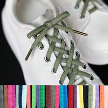 3 Pairs Half Round Shoelaces With Metal Tips (0.24 Inch) For Daily Replacement, DIY Decoration, Multiple Colors Available - 3 Pairs Round Shoelaces-b164/B393/B330 - View 6